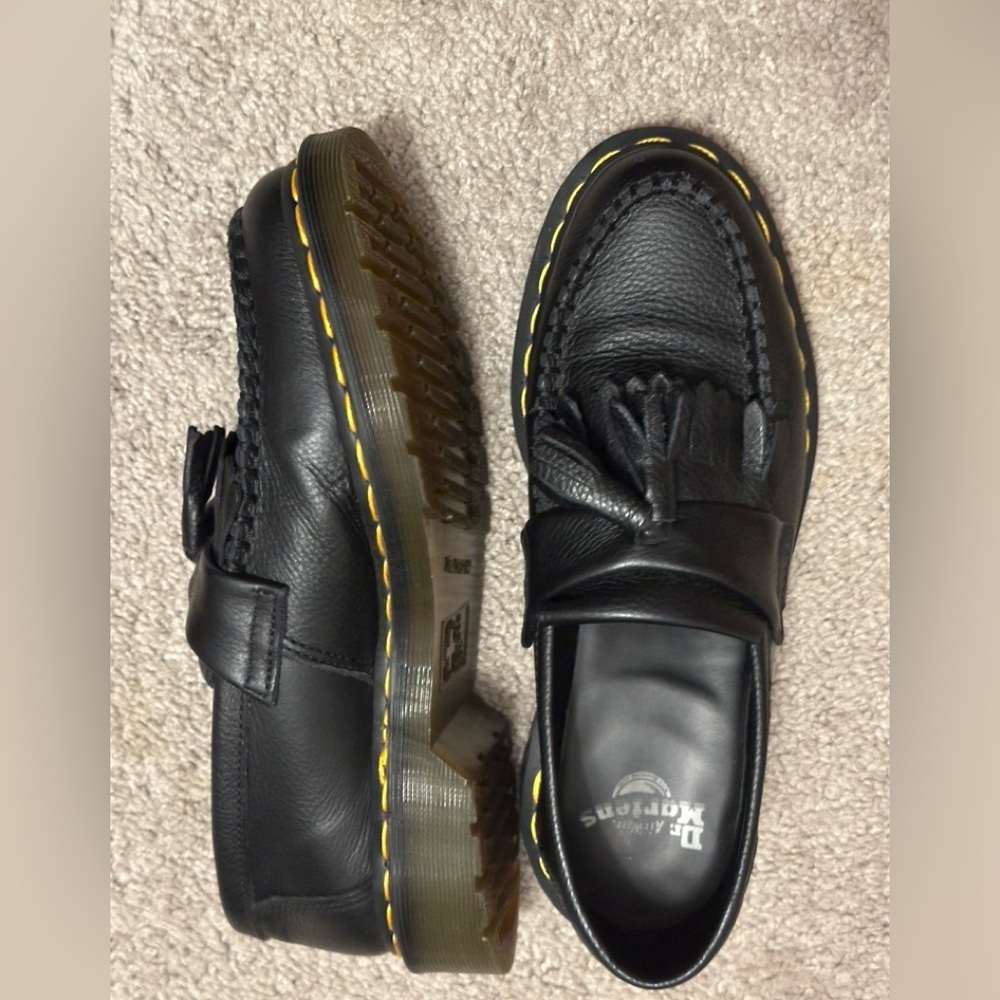 Dr. Martens Black Leather Tassel Loafers